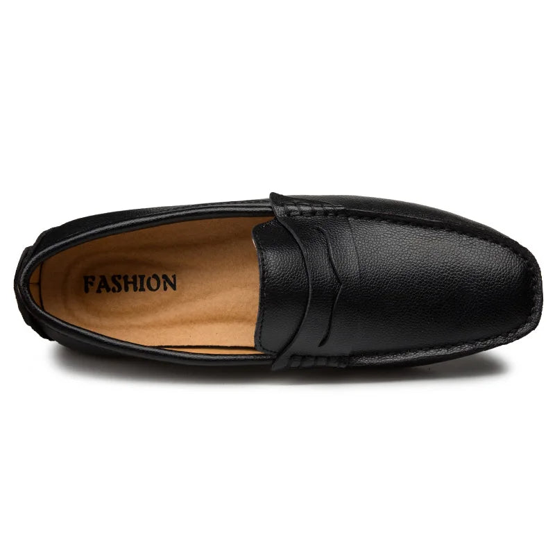 Mocassins de Verão de Couro Relaxados