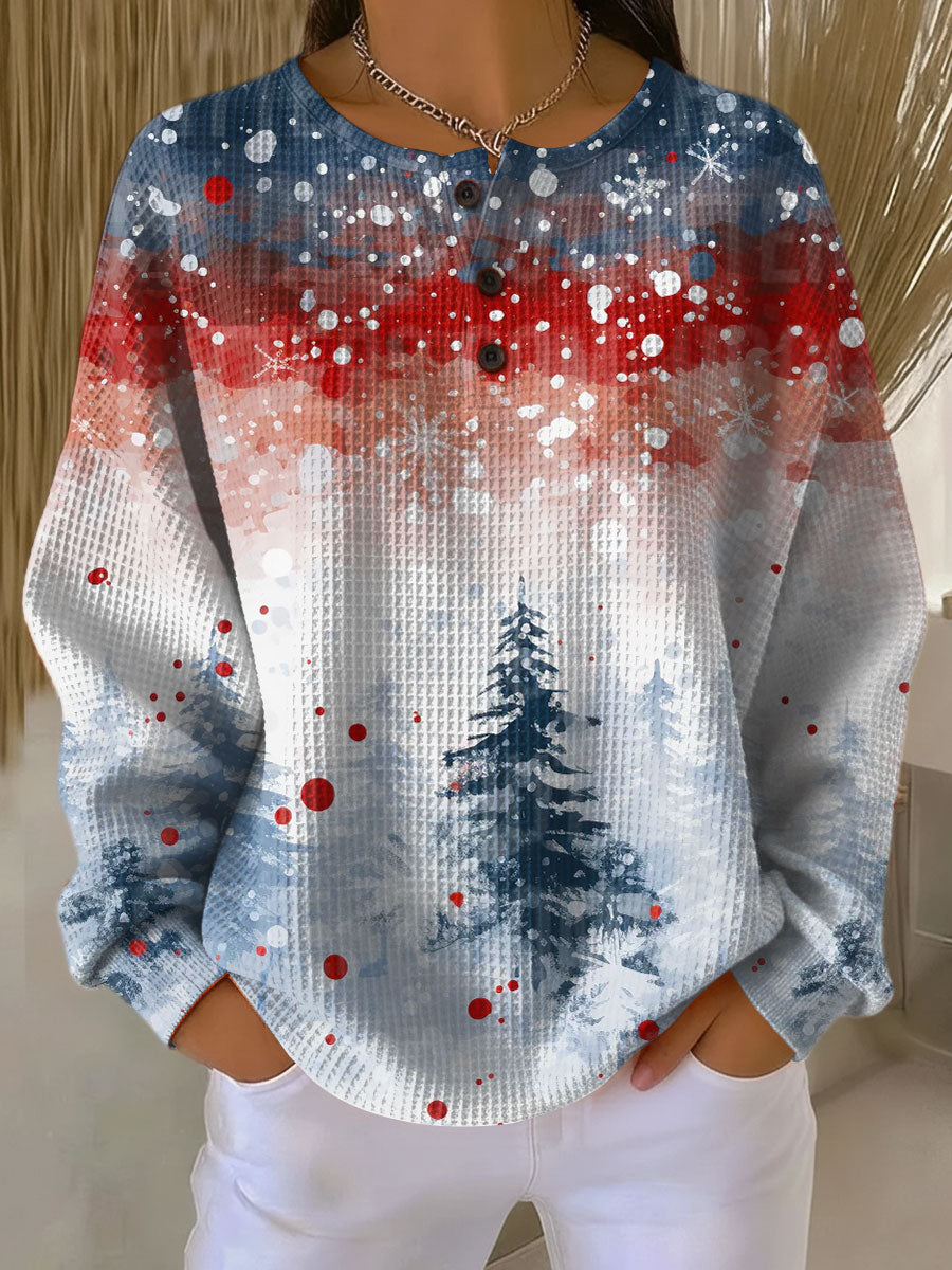 Alva™ - Sweater de Natal com Padrão de Árvore de Natal Macio