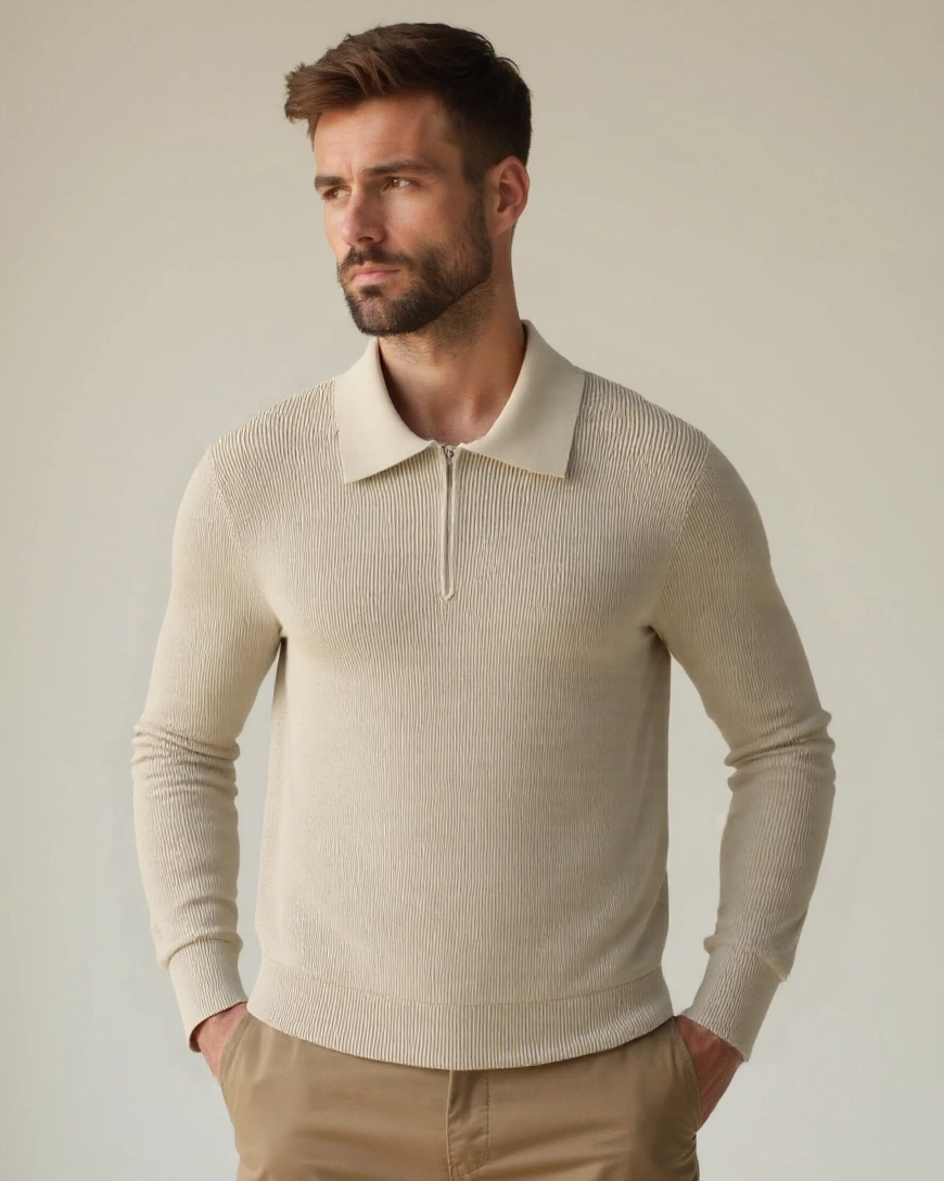David™ | Pullover Polo com Zíper