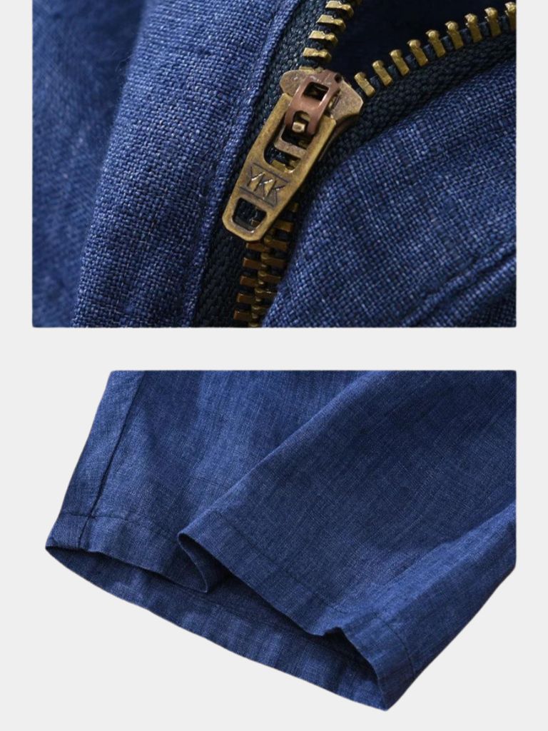 Felix™ | Calções de Linho Azul Horizonte