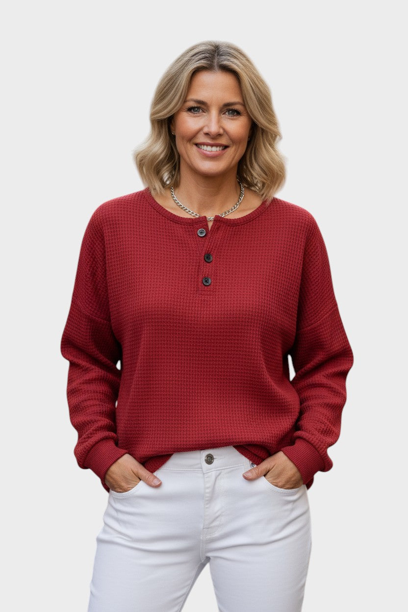 Helle™ | Sweater de Malha Waffle