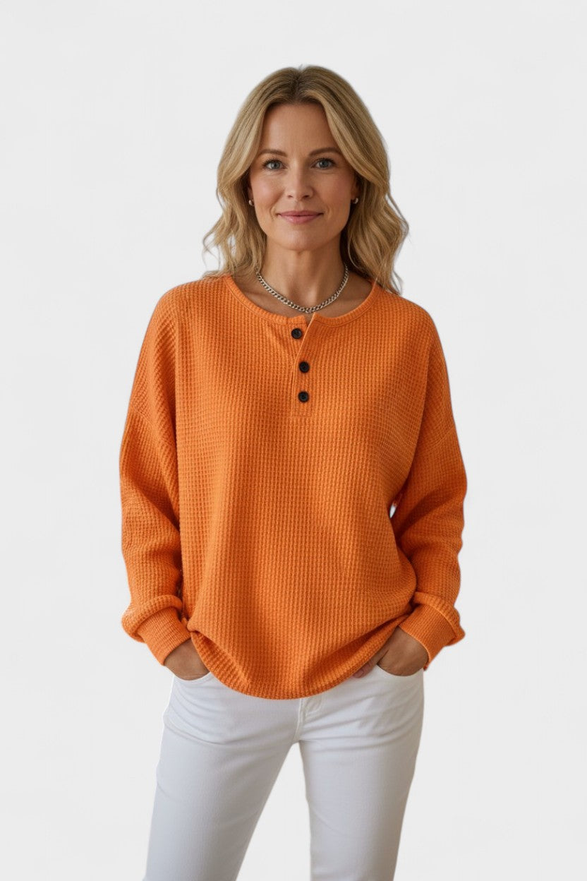 Helle™ | Sweater de Malha Waffle