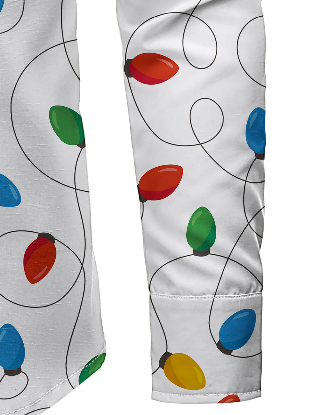 Camisa de Natal de Manga Longa para Homem com Luzes de Fada