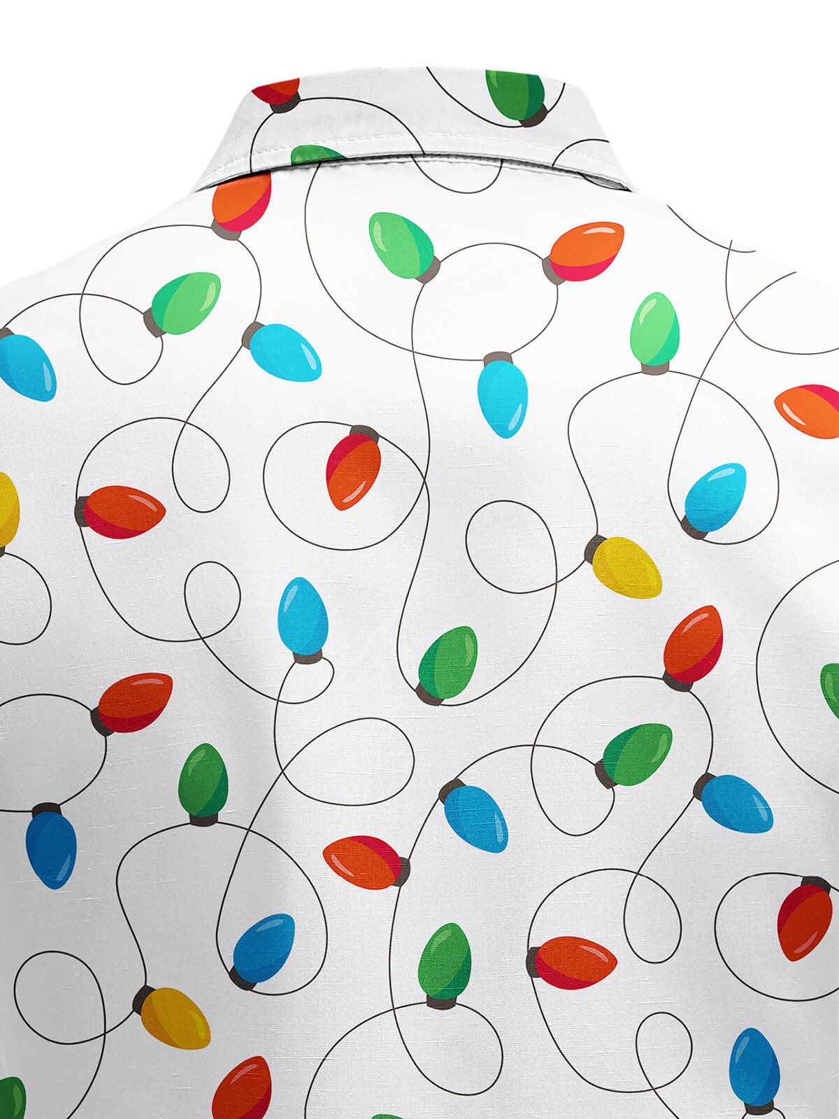 Camisa de Natal de Manga Longa para Homem com Luzes de Fada