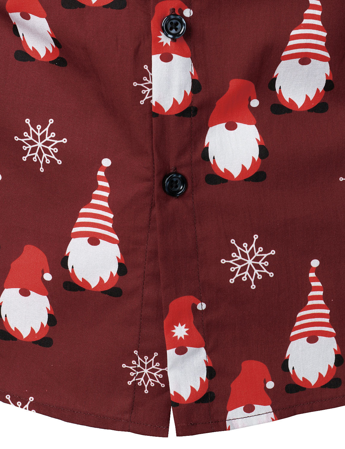 Camisa de Manga Longa de Algodão Vermelha Doce de Natal para Homem