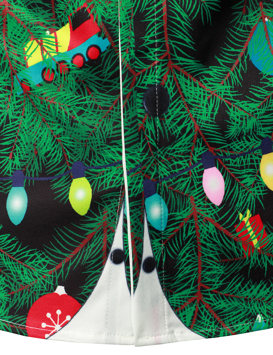 Camisa de Manga Longa Regular Fit com Estampa de Camuflagem de Árvore de Natal para Homens