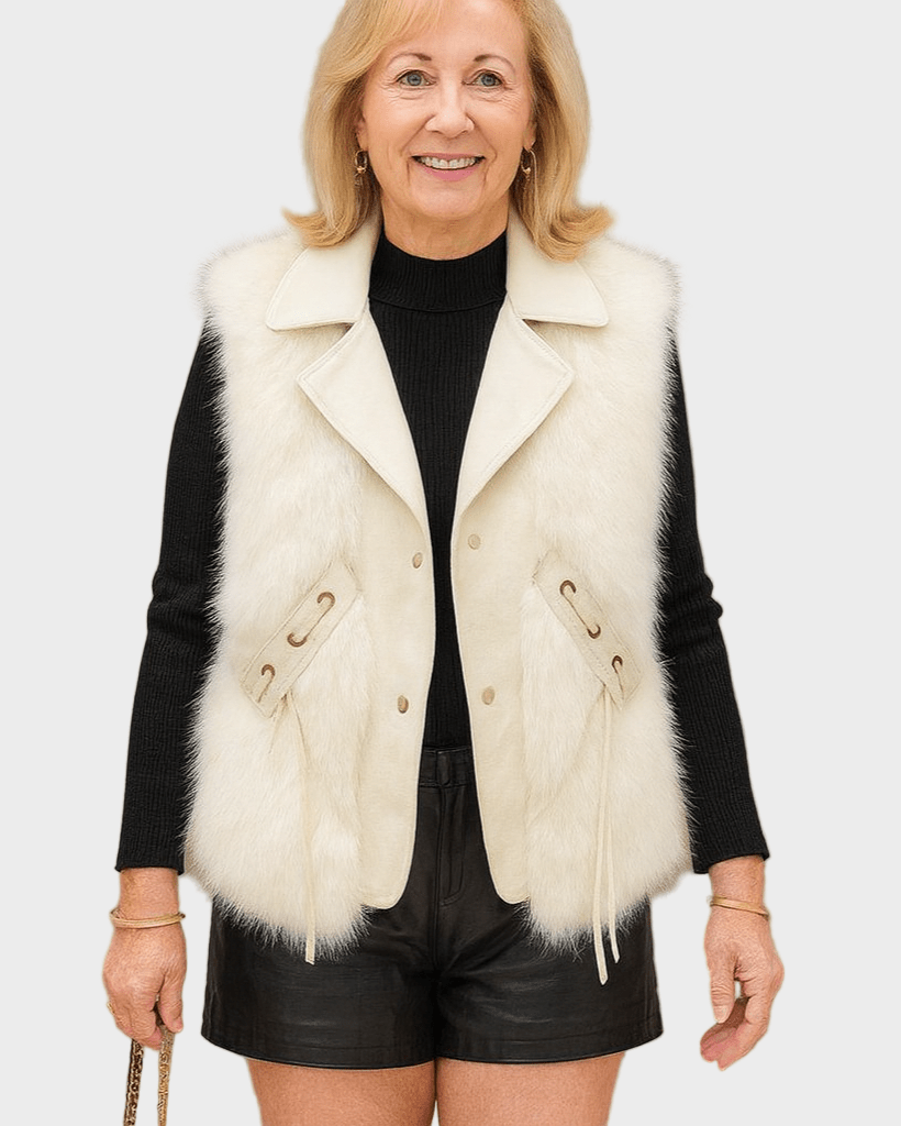 Katrine | Colete de pele elegante