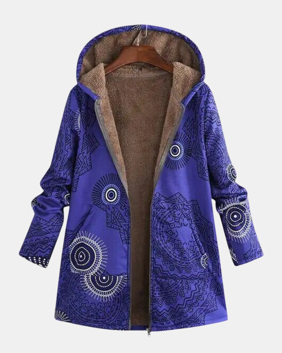 Luna | Hoodie de Fleece Mandala Azul Meia-Noite