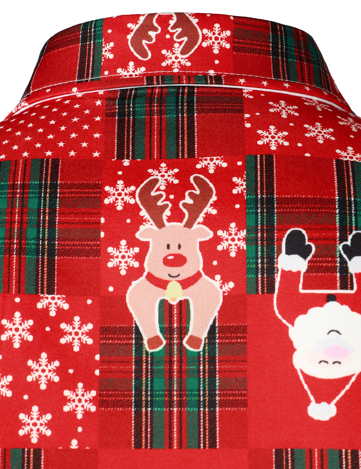 Camisa de Natal Vintage Vermelha para Homens