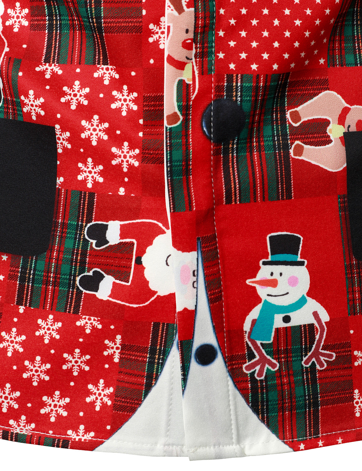 Camisa de Natal Vintage Vermelha para Homens