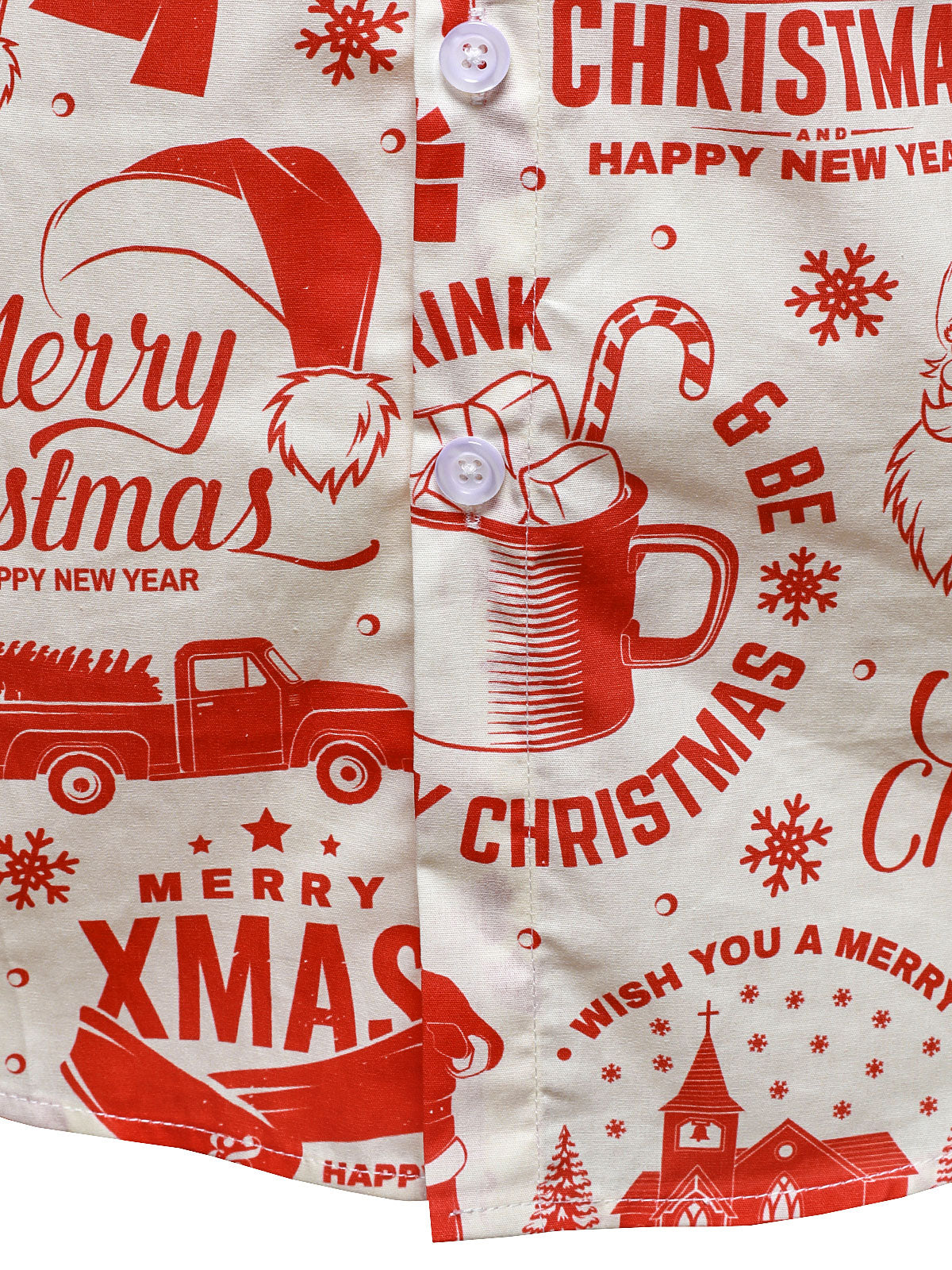 Sweater de Natal para homens em bege com design vintage divertido e mangas longas