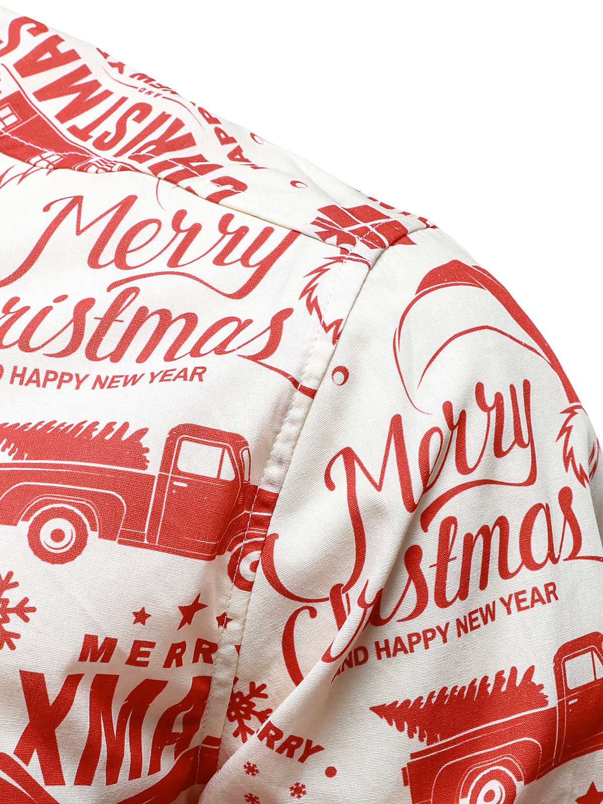 Sweater de Natal para homens em bege com design vintage divertido e mangas longas