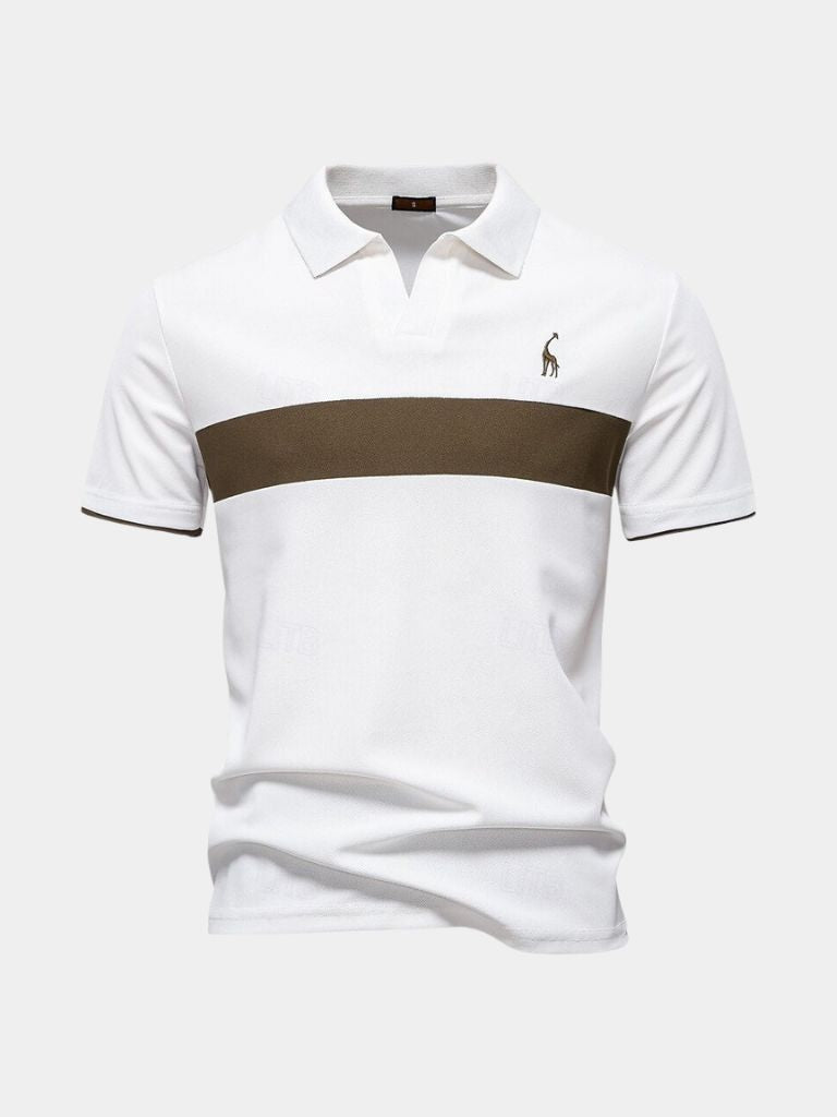 Niels™ | Polo Stribet Savanna