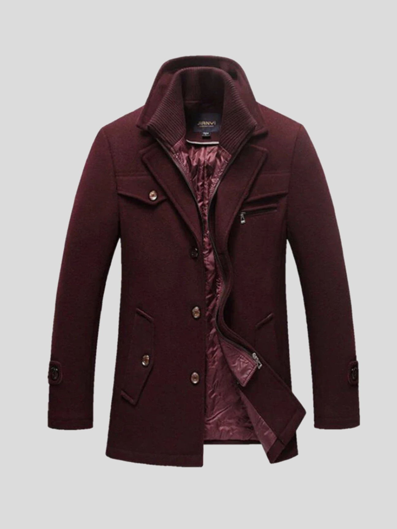 Nikolaj™ | Peacoat clássico de lã