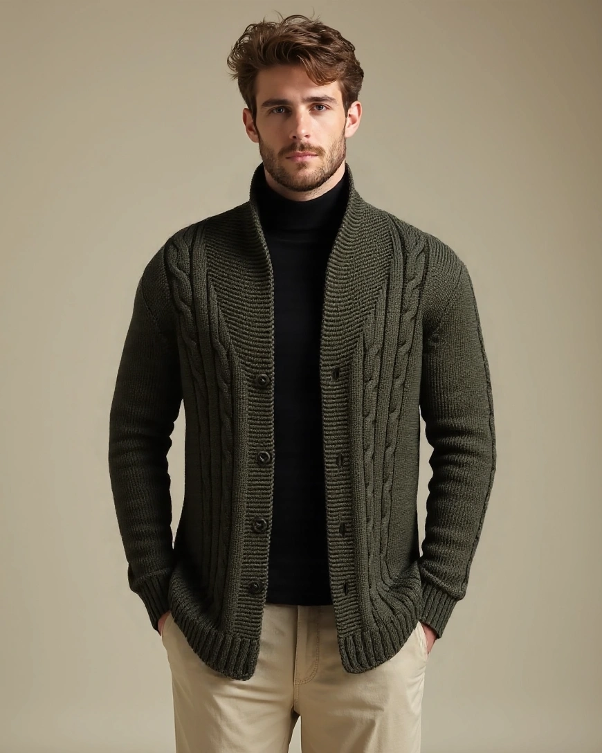 Noah™ | Cardigan Elegante para Homens