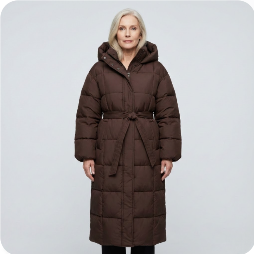 Carmen - Casaco Puffer Longo com Cinto