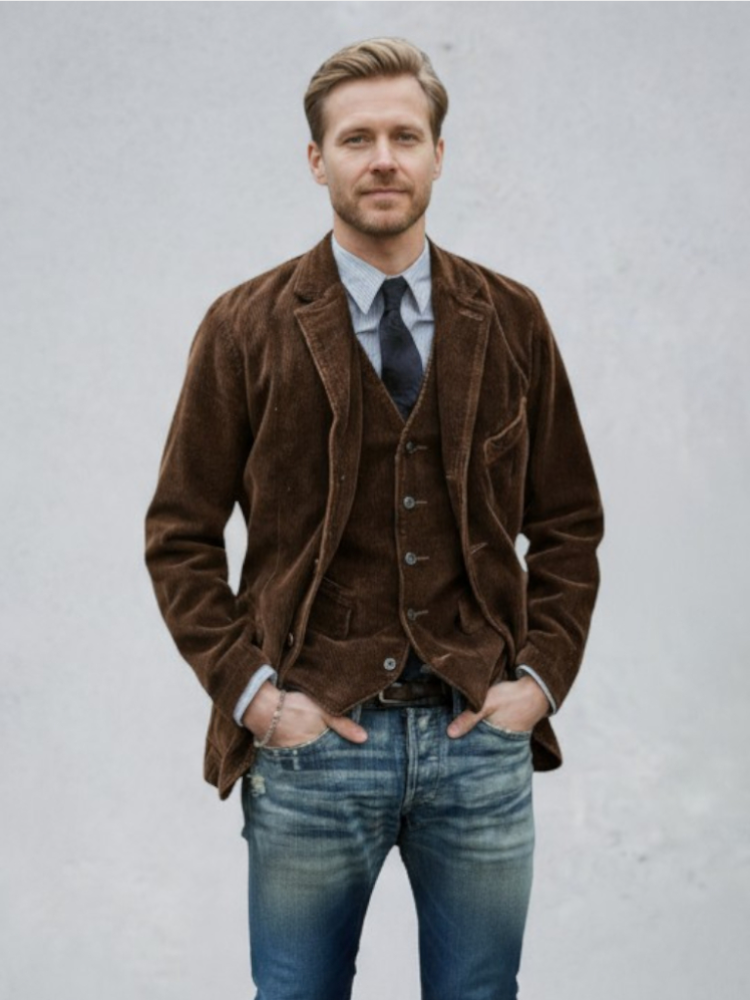 Radek™ | Casaco e colete vintage