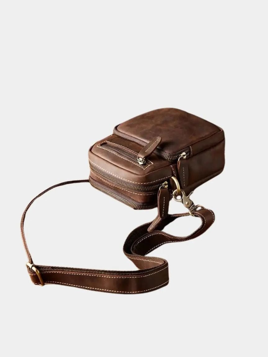 Rene™ | Bolsa de Ombro de Couro Retro