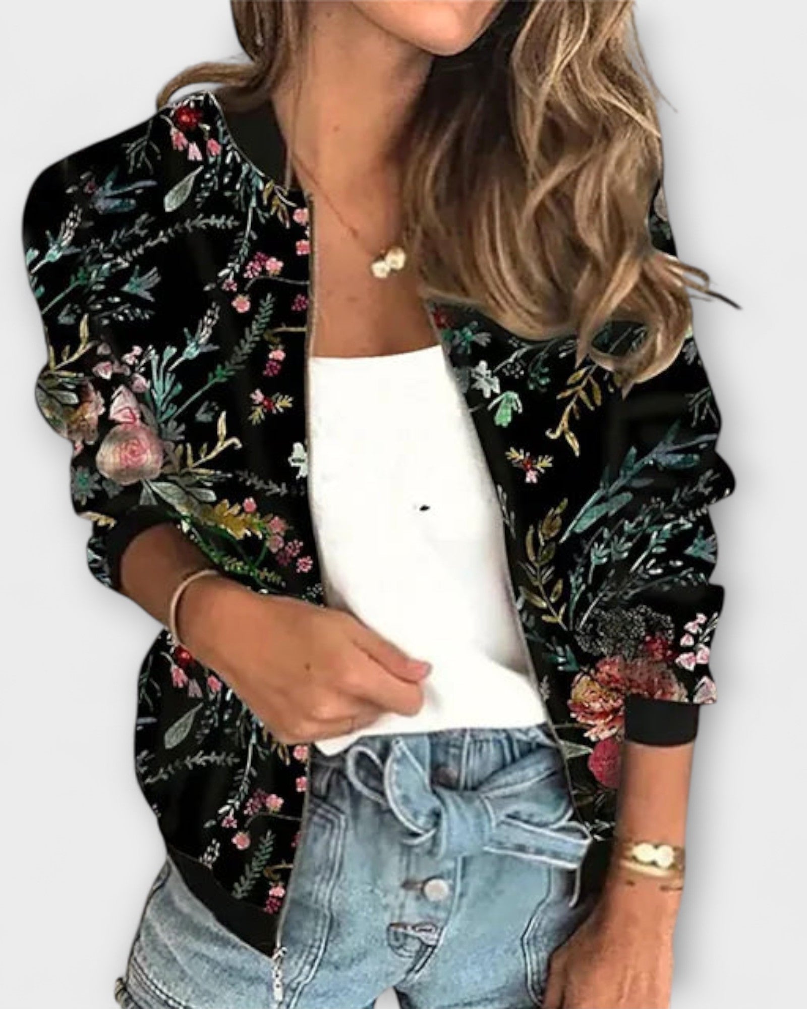 Ronja | Casaco de penas estampado