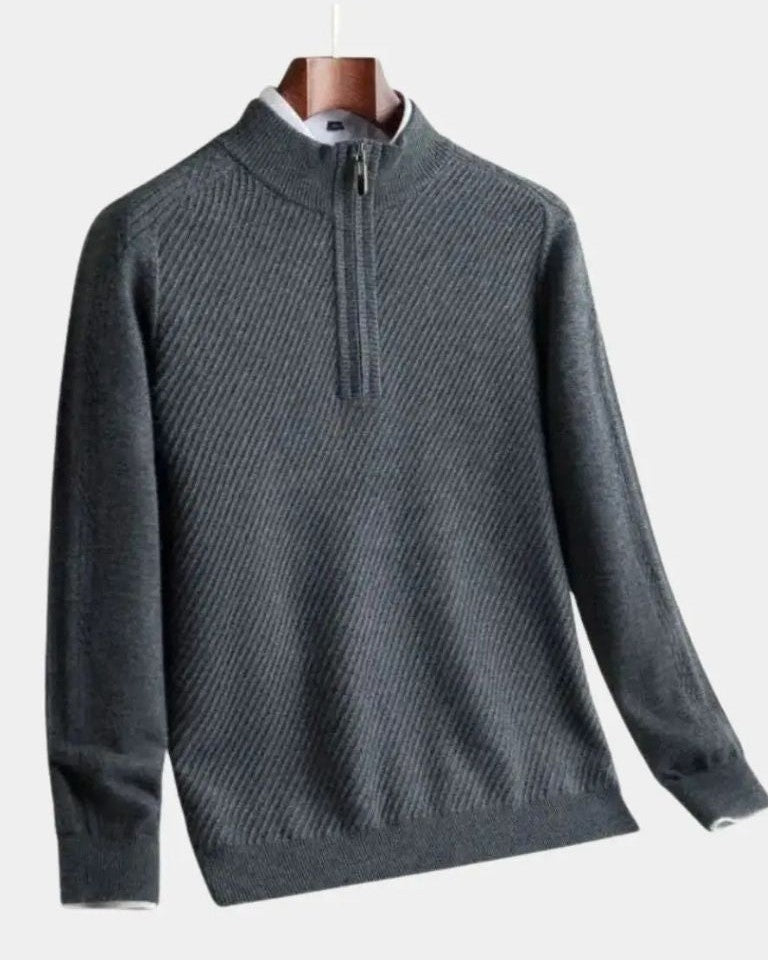 Vilhelm™ | Pullover Básico com Meio Zíper