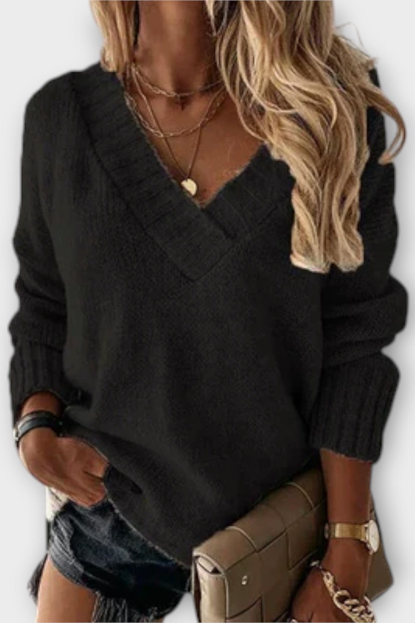 Anette | Sweater de Decote em V