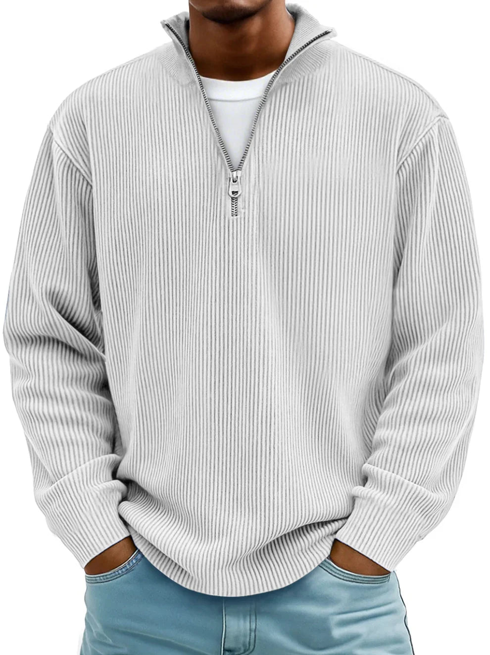Calix™ | Pullover Moderno para Homens com Zíper de Meio