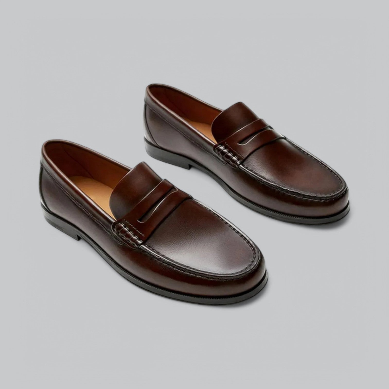Chic Læder Penny Loafers