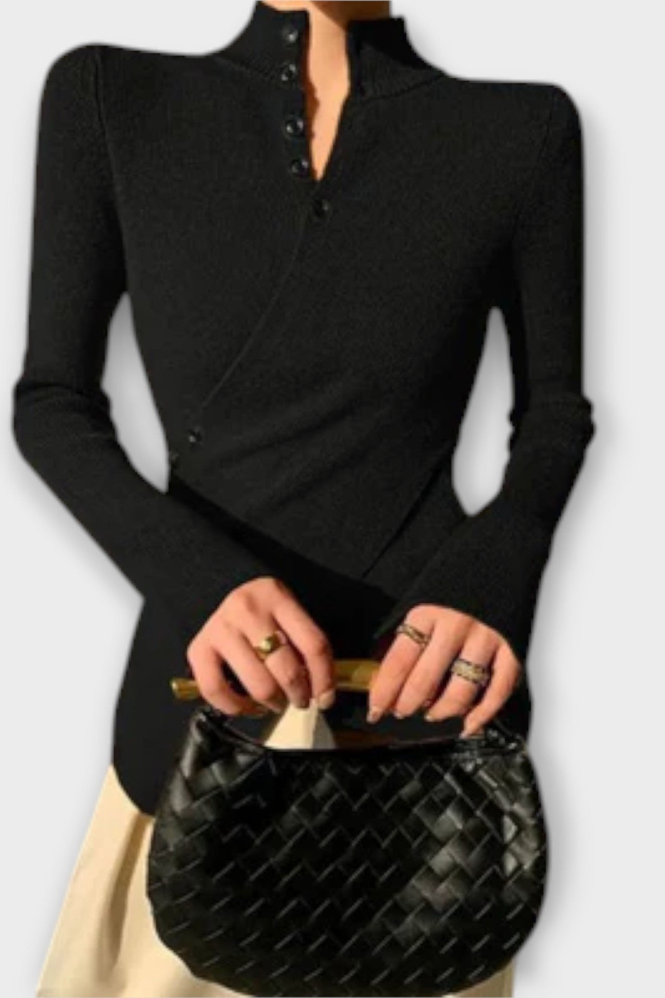 Gry | Sweater preta de malha