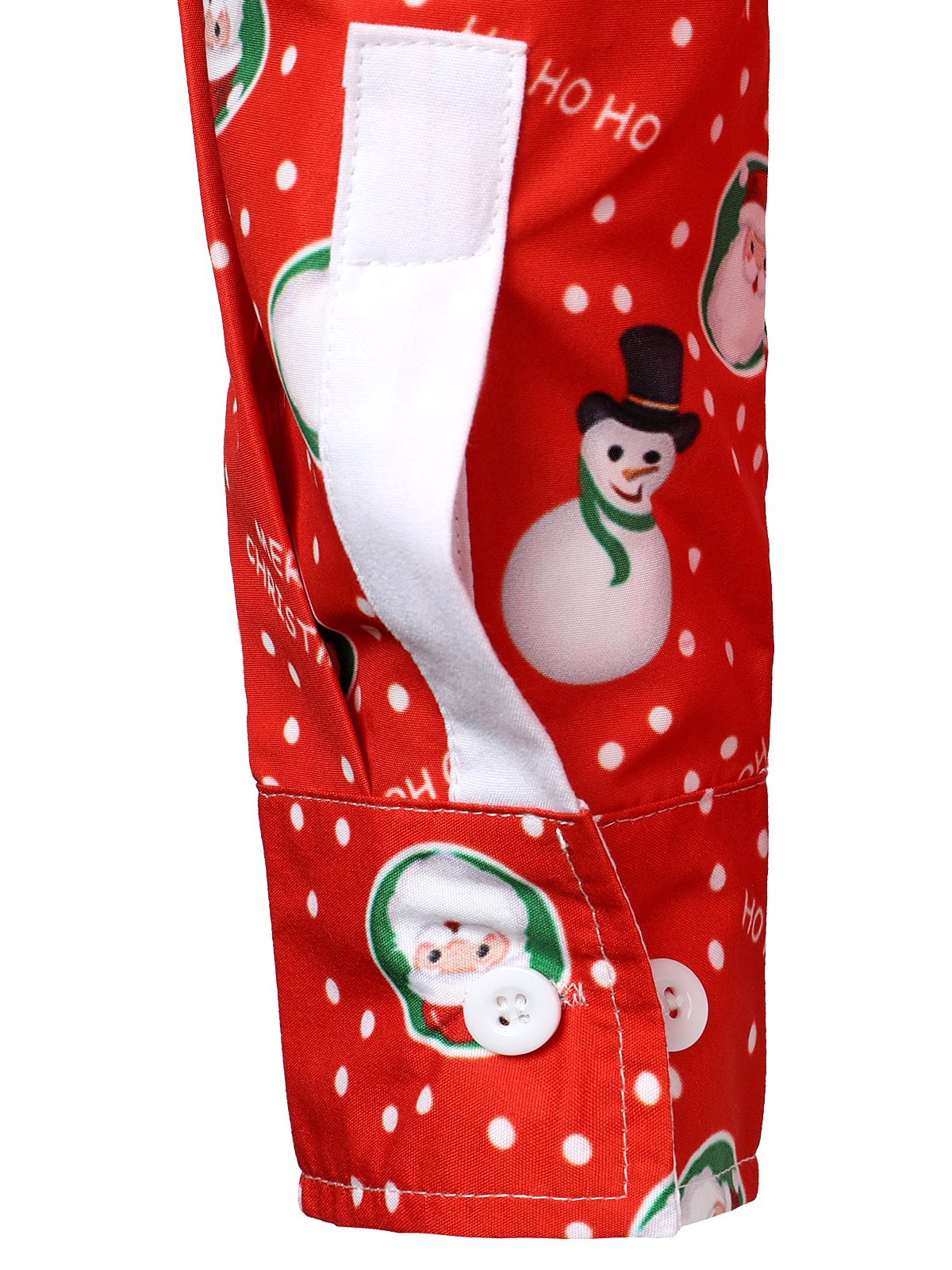 Camisa de Manga Longa com Impressão de Pai Natal e Boneco de Neve Engraçada para o Natal