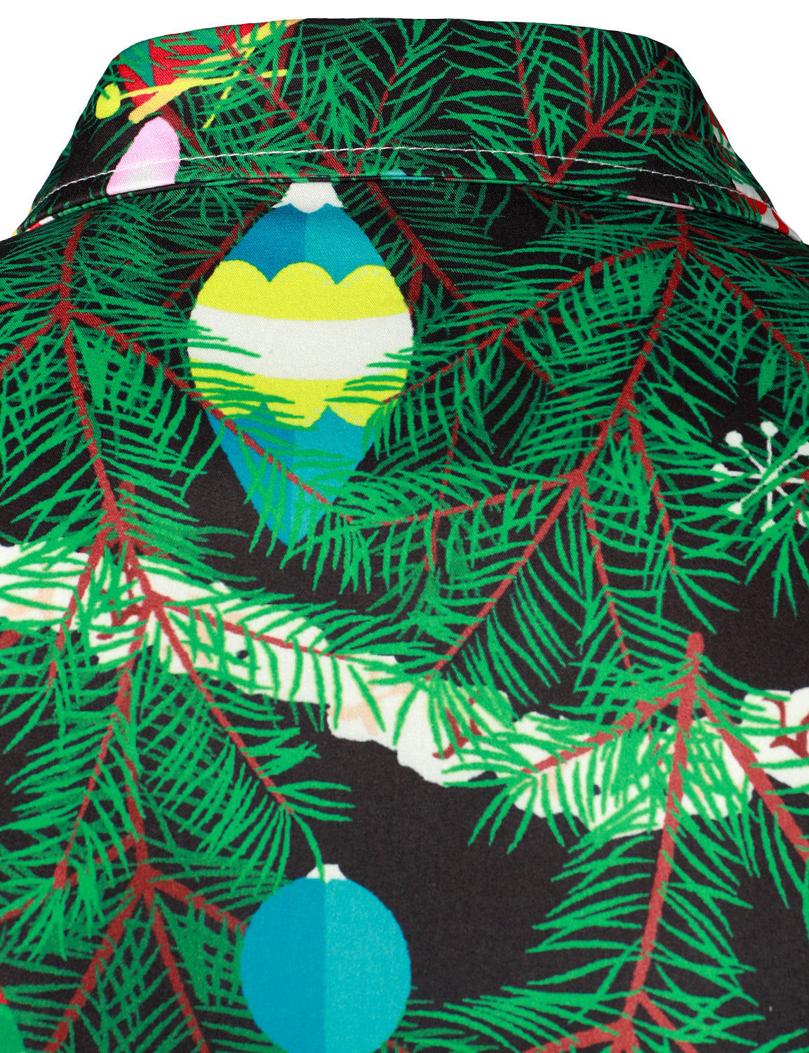 Camisa de Manga Longa Regular Fit com Estampa de Camuflagem de Árvore de Natal para Homens