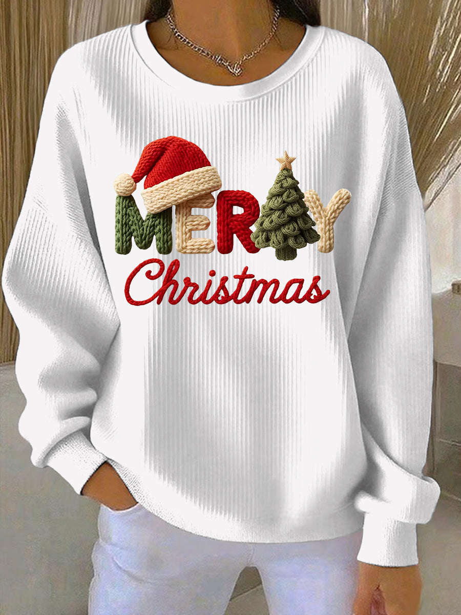 Sweatshirt Casual de Natal para Mulheres