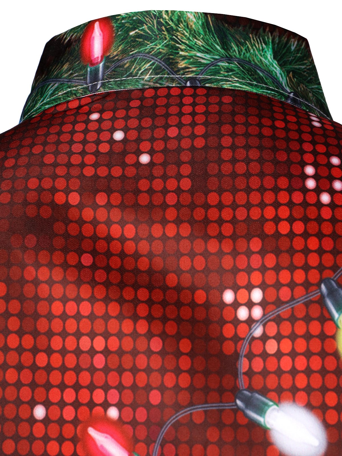 Camisa de Natal divertida para homens, tema de férias, com botão, de manga longa