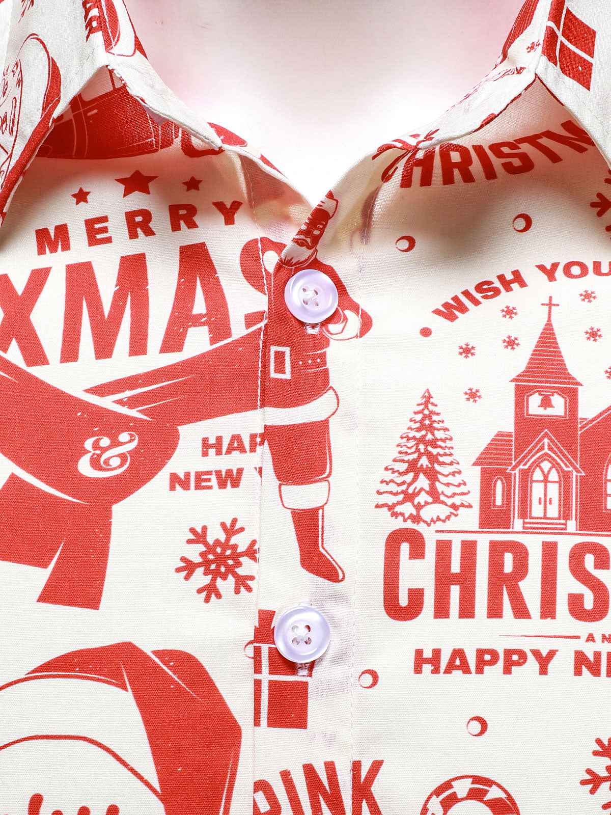 Sweater de Natal para homens em bege com design vintage divertido e mangas longas