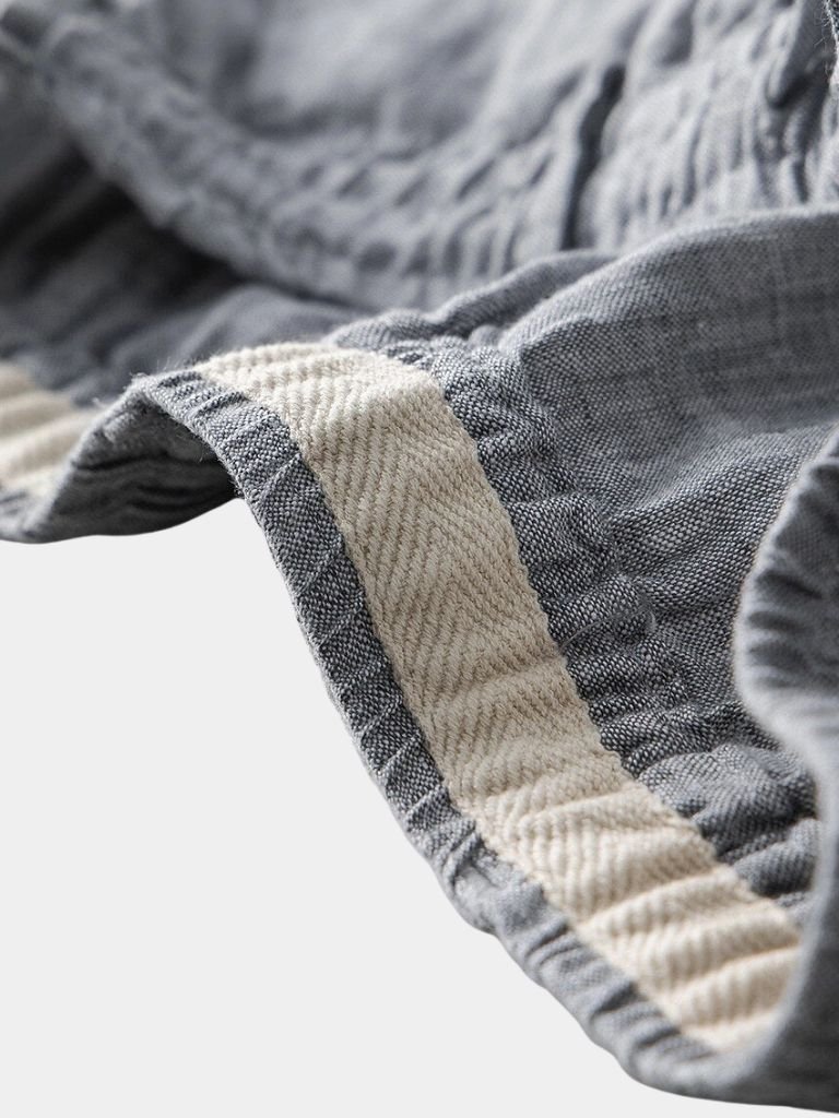 Mikkel™ | Calções de Linho Cinza Mariner