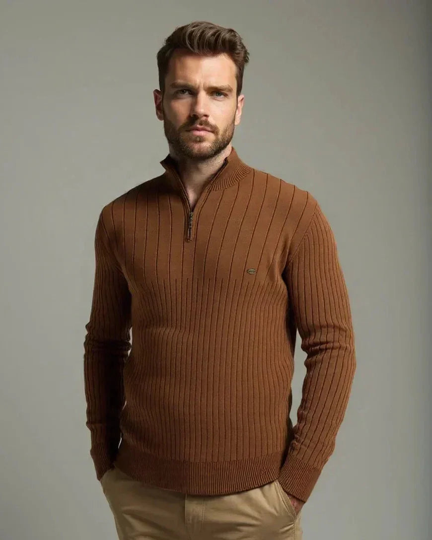 Mikkel™ | Sweater de Algodão com Meia-Zip