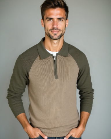 Peter™ | Sweatshirt com Zíper e Mangas Raglan