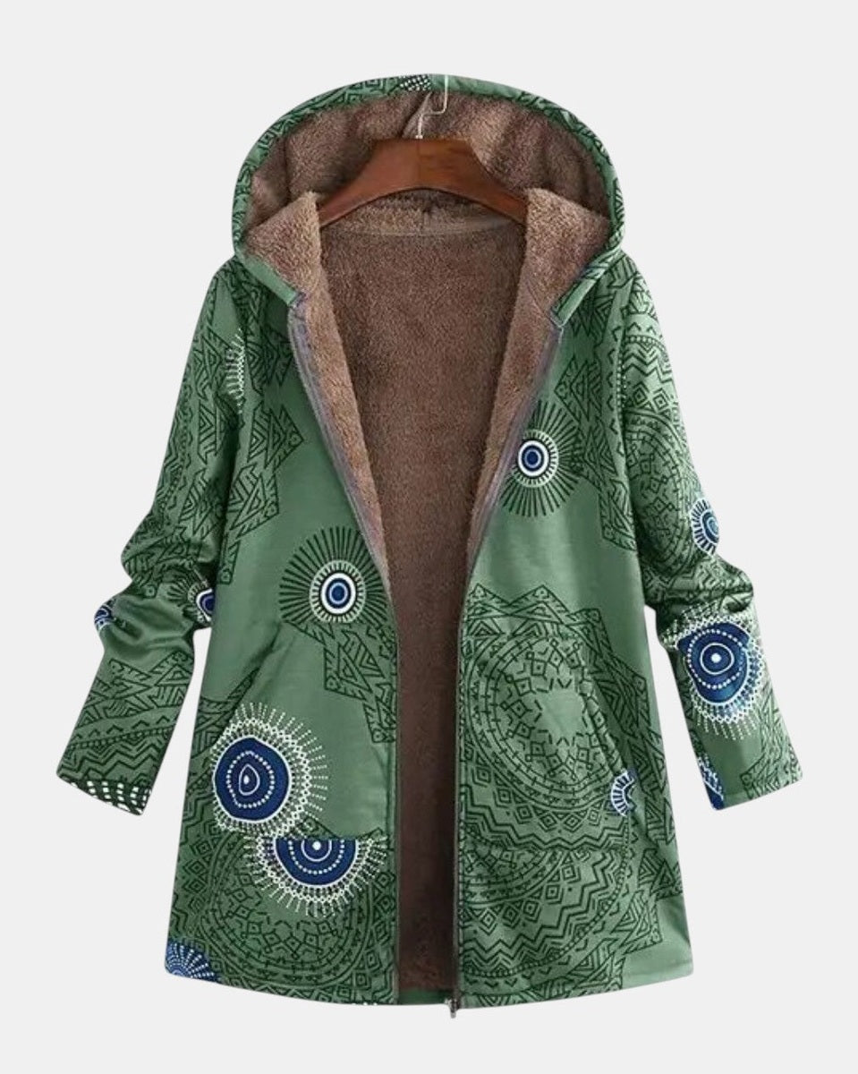 Sage | Casaco Sherpa com Padrão Tribal