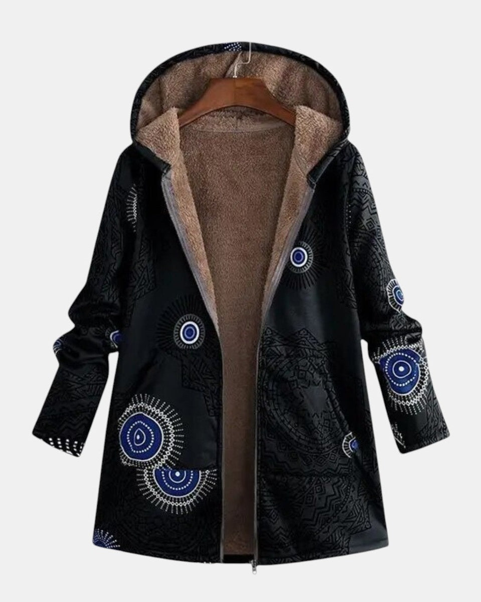 Sage | Casaco Sherpa com Padrão Tribal