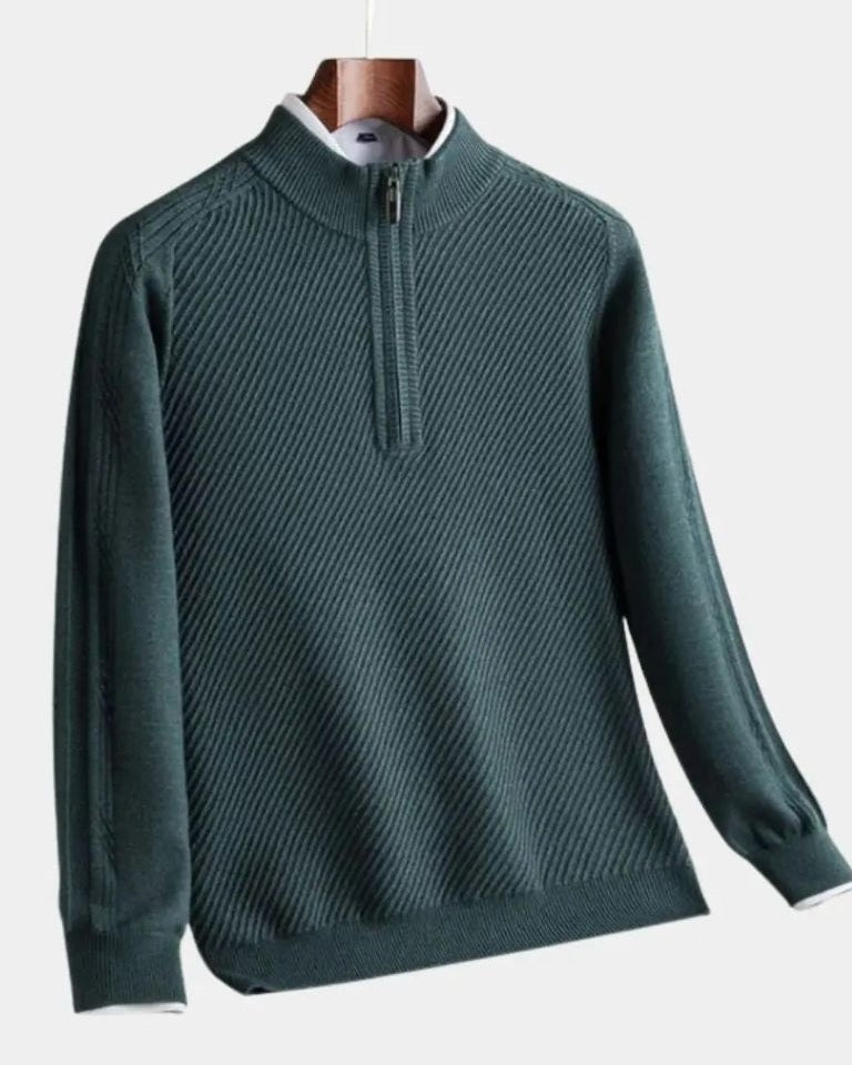 Vilhelm™ | Pullover Básico com Meio Zíper